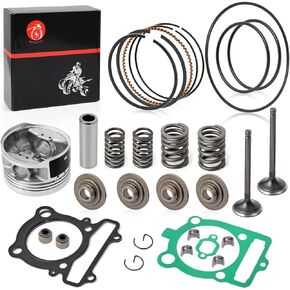 Top End Repair kit Piston + Ring & Intake Exhaust Valve Seal Spring Gasket For YAMAHA 350 Raptor Warrior Grizzly Big Bear Wolverine Bruin 350