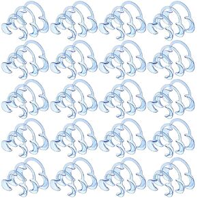 60 Pack Mouth Retractor Cheek Retractor Dental Cheek Retractor Lip Retractor with 3 Teeth Whitening Shade Guides Blue C Shape for Photography