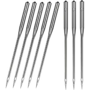50 Pcs Size 100/16 Universal Leather&Jeans Sewing Machine Needles, Heavy Duty Machine Needles for Thickened Fabrics, Compatible with Home Sewing Machine