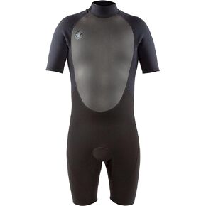 Body Glove Pro3 Men Shorty Spring Wetsuit 2/1mm - Back Zip - Quadra Flex 4 Way Stretch - Thermal Lightweight Performance - for Surfing, Boogie Boarding, Swimming, Snorkeling, and Scuba Diving