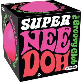 Schylling Brand Original Super Nee Doh Stress Ball Fidget Toy - Huge 4.5" in Diameter - Jumbo Squishy Squeezy Fun - Colors Assorted - Ages 3+