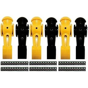 6 Tornado Foosball Men Counter Balanced Roll Pin