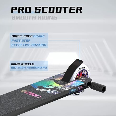 سكوتر Pro Scooter-Stunt Scooter - مصمم للأولاد والبنات، سكوتر احترافي للمراهقين بعمر 8 سنوات فما فوق ومناسب للراكبين من جميع المستويات (C7-Black/NEO) in Kuwait