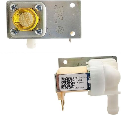 040003579 33129042 صمام مدخل المياه مناسب لصانع الثلج Manitowoc U0140 U0190 U0240 U0310 115/120 فولت 60 هرتز 5 واط ملحقات صمام الملف اللولبي لمدخل المياه in Kuwait