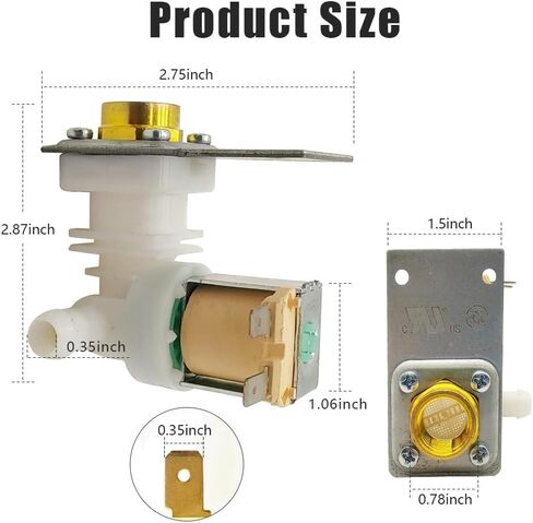 040003579 33129042 صمام مدخل المياه مناسب لصانع الثلج Manitowoc U0140 U0190 U0240 U0310 115/120 فولت 60 هرتز 5 واط ملحقات صمام الملف اللولبي لمدخل المياه in Kuwait