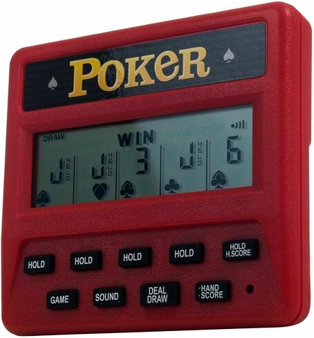 Electronic Hand Held 5 in 1 Battery Operated Poker Game 1 AAA Easy Fun Gift Holiday in Saudi Arabia