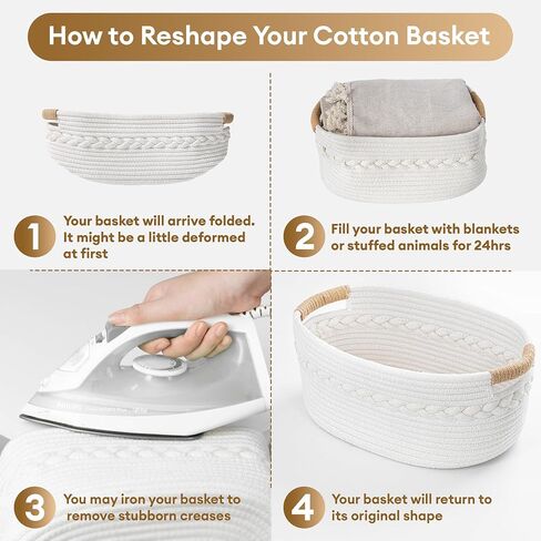 سلة هدايا فارغة - سلة تخزين قطنية صغيرة منسوجة - سلة هدايا مع مجموعة لف السيلوفان للذكرى السنوية وعيد الميلاد - تتضمن سلة الهدايا أشرطة وبطاقة تهنئة in Saudi Arabia