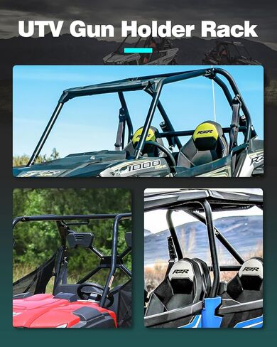 حامل مسدس UTV، حامل مسدس أداة شريط دوار يناسب حامل مسدس Atv مقاس 1.75 بوصة - 2 بوصة متوافق مع Polaris RZR Ranger Can Am Kawasaki Snowmobile Golf Cart in Kuwait