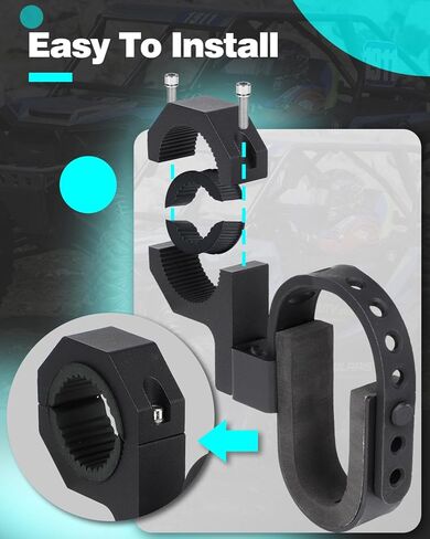 حامل مسدس UTV، حامل مسدس أداة شريط دوار يناسب حامل مسدس Atv مقاس 1.75 بوصة - 2 بوصة متوافق مع Polaris RZR Ranger Can Am Kawasaki Snowmobile Golf Cart in Kuwait