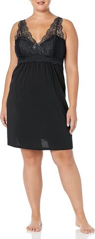 City Chic Women's Apparel AVENUE PLUE SIZE CHEMISE SEXY BACK IN BLACK, SIZE 14/16 in Saudi Arabia