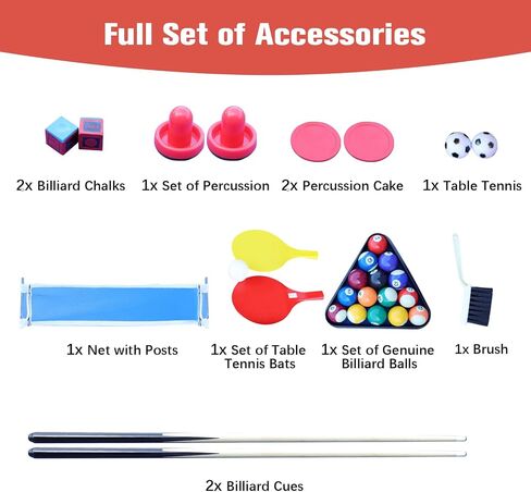 IFOYO Combo Game Table for Kids, 4 in 1 Pool Table Football Table Hockey Table Ping Pong Table Ideal for Kids in Saudi Arabia