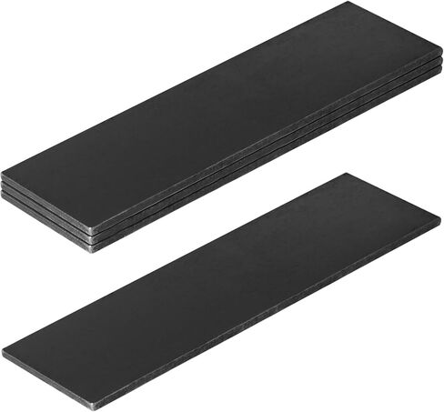 eoere 4 PCS 12" x 4" Heavy Duty Hot Rolled Plate Flat Straight Backing Plate, Weldable Square Steel Plate Sheet, Thickness 7/32"(5.8 mm), 4 Gauge in Saudi Arabia
