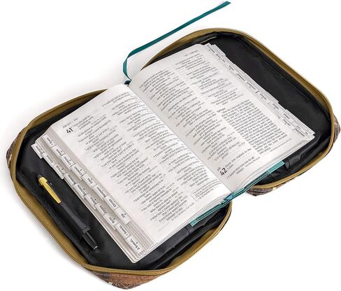 Extreme Pak Bible Cover with Extra Zippered Compartments, to Protect The Good Book, JX Swamper Camouflage in Saudi Arabia