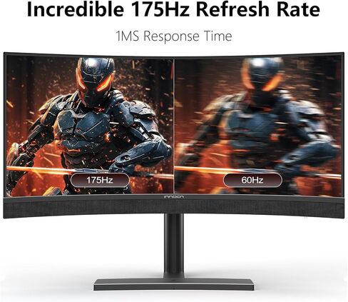 INNOCN 34Q1R 34" OLED Curved Ultrawide Monitor WQHD 3440 x 1440p 175Hz Computer Monitor, USB Type C Power Delivery, HDMI, DP, Stereo Speakers, Charger Pad, Black in Saudi Arabia