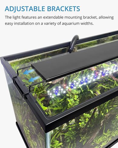 NICREW Full Spectrum Planted LED Aquarium Light, with Timer, for Freshwater Fish Tank, 18-24 Inch, 14 Watts in Saudi Arabia