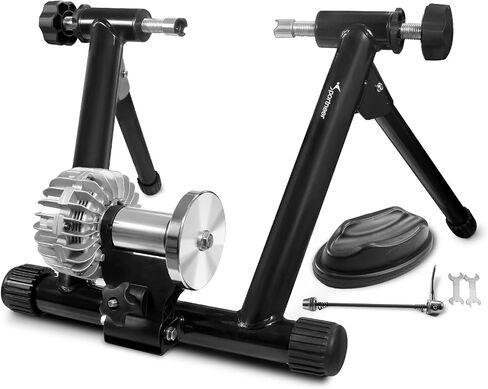 Sportneer Bike Trainer: Fluid Stationary Bike Stand for 26-29" & 700C Wheels - Auto Resistance Control Bike Trainer Stand for Indoor Riding with Quick Release Skewer & Front Wheel Riser Block in Saudi Arabia