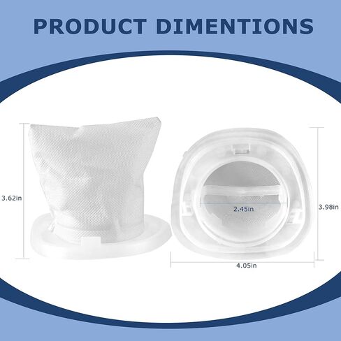 12 حزمة مرشحات HNVCF10 بديلة للمكنسة الكهربائية اليدوية بلاك اند ديكر Dustbuster HNVC220B HNVC220BCZ01 HNVC215B10 HNVC115 HNVC115J06 HNVC115B22 in Kuwait