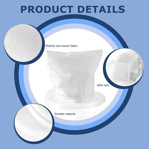 12 حزمة مرشحات HNVCF10 بديلة للمكنسة الكهربائية اليدوية بلاك اند ديكر Dustbuster HNVC220B HNVC220BCZ01 HNVC215B10 HNVC115 HNVC115J06 HNVC115B22 in Kuwait