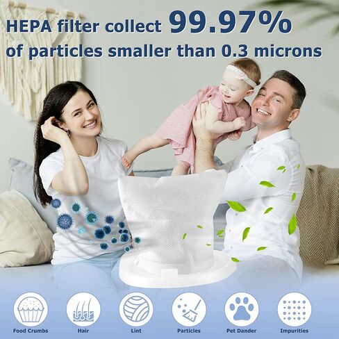 12 حزمة مرشحات HNVCF10 بديلة للمكنسة الكهربائية اليدوية بلاك اند ديكر Dustbuster HNVC220B HNVC220BCZ01 HNVC215B10 HNVC115 HNVC115J06 HNVC115B22 in Kuwait