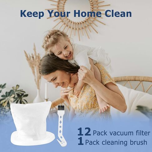 12 حزمة مرشحات HNVCF10 بديلة للمكنسة الكهربائية اليدوية بلاك اند ديكر Dustbuster HNVC220B HNVC220BCZ01 HNVC215B10 HNVC115 HNVC115J06 HNVC115B22 in Kuwait