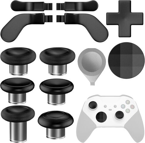 SHINHOME 13 في 1 أعواد إبهام معدنية لأجهزة Xbox One Elite Series 2، ملحقات وحدة التحكم Elite Series 2، ملحقات ألعاب بديلة معدنية Mod 6 أعواد تحكم قابلة للتبديل، مجاذيف، وسادات D، أداة، بدون حقيبة in Saudi Arabia