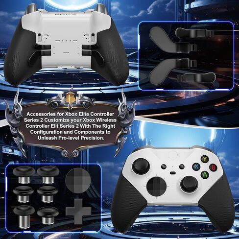 SHINHOME 13 في 1 أعواد إبهام معدنية لأجهزة Xbox One Elite Series 2، ملحقات وحدة التحكم Elite Series 2، ملحقات ألعاب بديلة معدنية Mod 6 أعواد تحكم قابلة للتبديل، مجاذيف، وسادات D، أداة، بدون حقيبة in Saudi Arabia