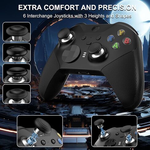 SHINHOME 13 في 1 أعواد إبهام معدنية لأجهزة Xbox One Elite Series 2، ملحقات وحدة التحكم Elite Series 2، ملحقات ألعاب بديلة معدنية Mod 6 أعواد تحكم قابلة للتبديل، مجاذيف، وسادات D، أداة، بدون حقيبة in Saudi Arabia