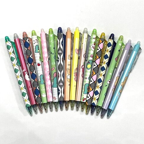 sencoo 5 pack Erasable Blue Gel Pens Retractable Rollerball Pens Students Stationery Office Pens Children Prize Cartoon Pens School Prize in Saudi Arabia