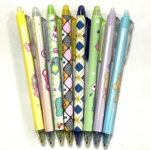 sencoo 5 pack Erasable Blue Gel Pens Retractable Rollerball Pens Students Stationery Office Pens Children Prize Cartoon Pens School Prize in Saudi Arabia