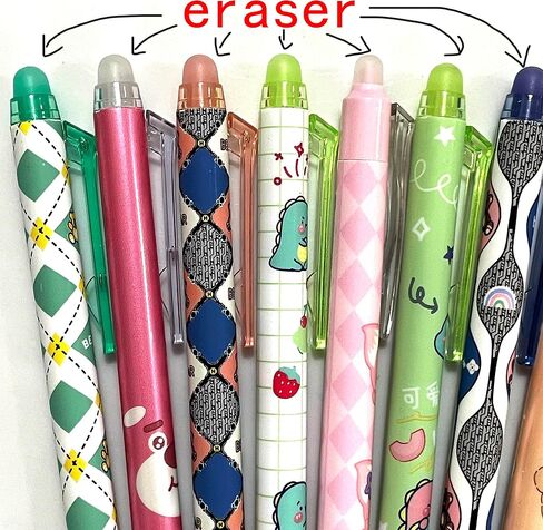 sencoo 5 pack Erasable Blue Gel Pens Retractable Rollerball Pens Students Stationery Office Pens Children Prize Cartoon Pens School Prize in Saudi Arabia