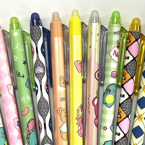 sencoo 5 pack Erasable Blue Gel Pens Retractable Rollerball Pens Students Stationery Office Pens Children Prize Cartoon Pens School Prize in Saudi Arabia