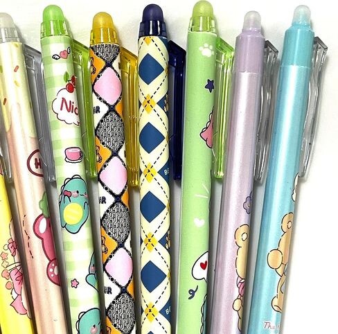 sencoo 5 pack Erasable Blue Gel Pens Retractable Rollerball Pens Students Stationery Office Pens Children Prize Cartoon Pens School Prize in Saudi Arabia