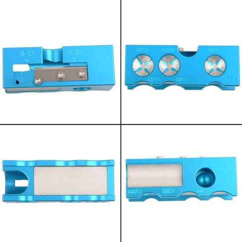 10 in 1 Aluminum Pool Cue Tip Repair Tool, Pool Cue Accessories for Replacement and Shaping Cue Tips Blue in Saudi Arabia