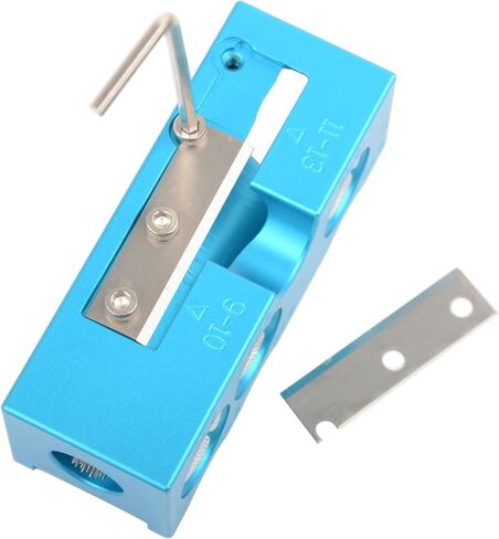 10 in 1 Aluminum Pool Cue Tip Repair Tool, Pool Cue Accessories for Replacement and Shaping Cue Tips Blue in Saudi Arabia