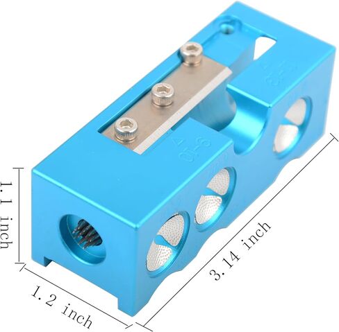 10 in 1 Aluminum Pool Cue Tip Repair Tool, Pool Cue Accessories for Replacement and Shaping Cue Tips Blue in Saudi Arabia
