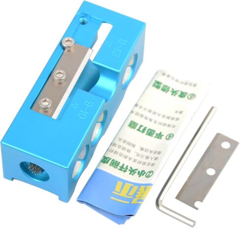 10 in 1 Aluminum Pool Cue Tip Repair Tool, Pool Cue Accessories for Replacement and Shaping Cue Tips Blue in Saudi Arabia