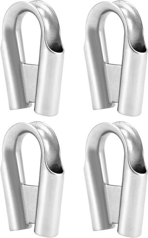 QWORK 15mm 5/8" 304 Stainless Steel Rope Wire Cable Thimble with Gusset for 5/8" or 9/16" Wire or Winch Rope, Black (Pack of 2) in Saudi Arabia