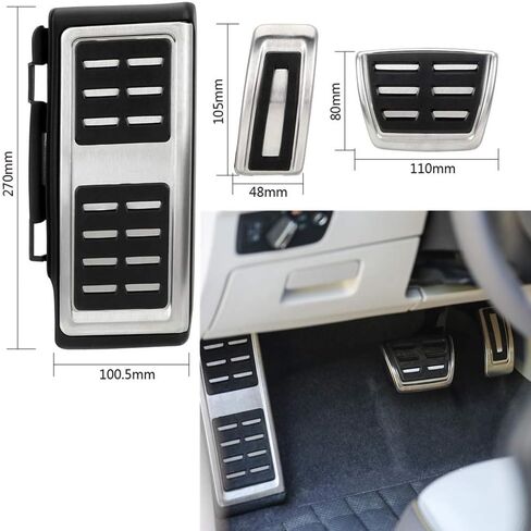 أغطية دواسة فرامل الغاز لراحة القدم متوافقة مع Volkswagen VW Golf 7 MK7 Skoda Octavia Audi A3 S3 (ناقل حركة أوتوماتيكي) in Kuwait