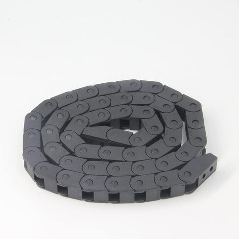 Zeberoxyz 7x7mm Drag Chain Length 1Meter Close Type Black Plastic Flexible Cable Carrier R18 with Flat Wrench for 3D Printer and CNC Machines (7mmx7mm-Close) in Kuwait