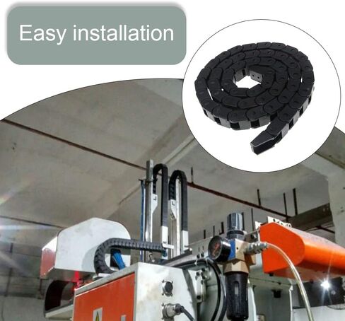 1m Drag Chain Printers Chain Cable Wire Carrier Cable Tow Chain Wire Carrier for 3D Printer and CNC Machines (R18 10x10mm(Inn HxW)) in Kuwait