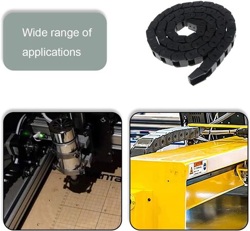 1m Drag Chain Printers Chain Cable Wire Carrier Cable Tow Chain Wire Carrier for 3D Printer and CNC Machines (R18 10x10mm(Inn HxW)) in Kuwait