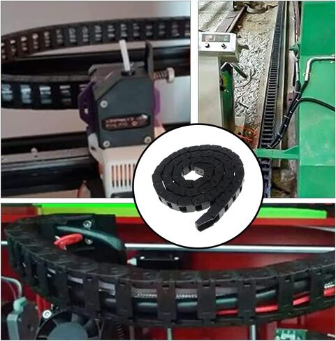 1m Drag Chain Printers Chain Cable Wire Carrier Cable Tow Chain Wire Carrier for 3D Printer and CNC Machines (R18 10x10mm(Inn HxW)) in Kuwait