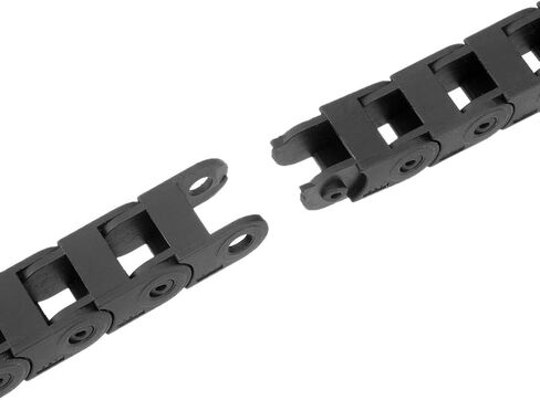Uxcell حامل كابل سلسلة السحب من النوع المغلق مع موصلات نهاية 7X15mm 1 متر بلاستيك لآلات التوجيه CNC الكهربائية باللون الأسود in Kuwait