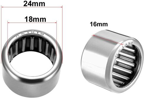 uxcell HK2512 Drawn Cup Needle Roller Bearings, Open End, 25mm Bore Dia, 32mm OD, 12mm Width (Pack of 5) in Saudi Arabia