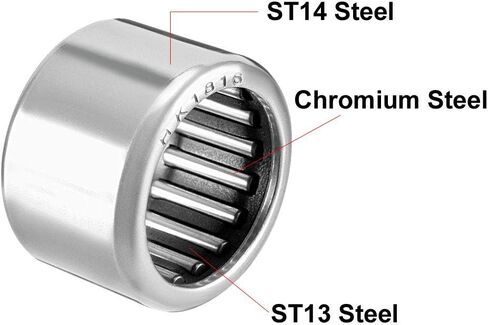 uxcell HK2512 Drawn Cup Needle Roller Bearings, Open End, 25mm Bore Dia, 32mm OD, 12mm Width (Pack of 5) in Saudi Arabia