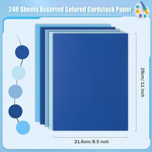 MixTeach 240 Sheets Assorted Purple Cardstock Paper 8.5 x 11" Medium Thick Card Stock 180gsm/65lb Printable Kraft Paper for Scrapbooking, Card Making, Invitations, DIY Art Craft Supplies in Saudi Arabia