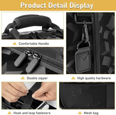 حقيبة حمل ذات غلاف صلب متوافقة مع PS5 Slim وPlayStation Portal، حقيبة سفر تحمل وحدة تحكم PlayStation 5 (القرص/الإصدار الرقمي)، وحدة التحكم، الألعاب، سماعات الرأس وملحقات الألعاب in Kuwait