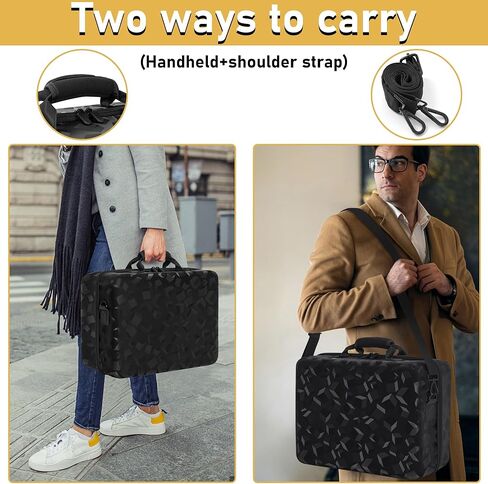 حقيبة حمل ذات غلاف صلب متوافقة مع PS5 Slim وPlayStation Portal، حقيبة سفر تحمل وحدة تحكم PlayStation 5 (القرص/الإصدار الرقمي)، وحدة التحكم، الألعاب، سماعات الرأس وملحقات الألعاب in Kuwait