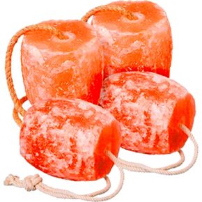 Himalayan Pink Salt, Mineral Salt Block on Rope, 100% Organic Pink Salt for Horses, Cows, Deer, and Other Livestock - Approximately 4 lbs Each Block (Pack of 4) in Saudi Arabia