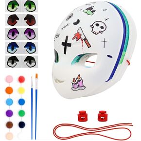5 PCS DIY Full Face Masks Paintable White Mask Costume Props for Halloween Mardi Gras Cosplay Masquerade in Saudi Arabia